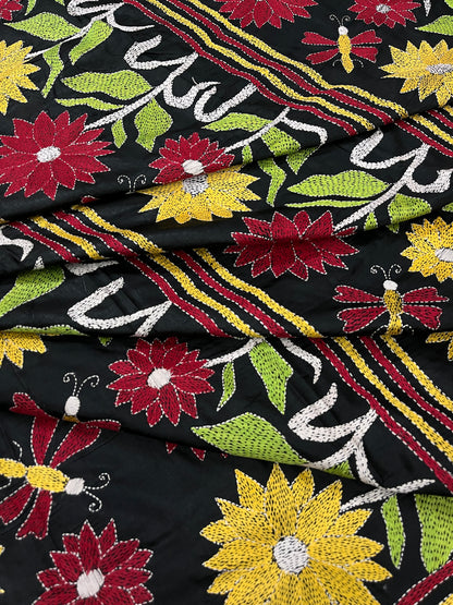 SUNFLOWER Kanthawork Saree