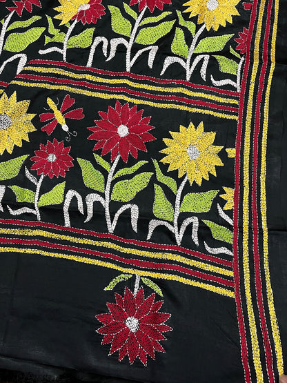 SUNFLOWER Kanthawork Saree