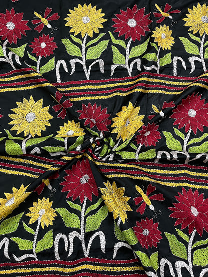 SUNFLOWER Kanthawork Saree