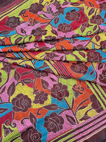 GULAABO Kanthawork Saree