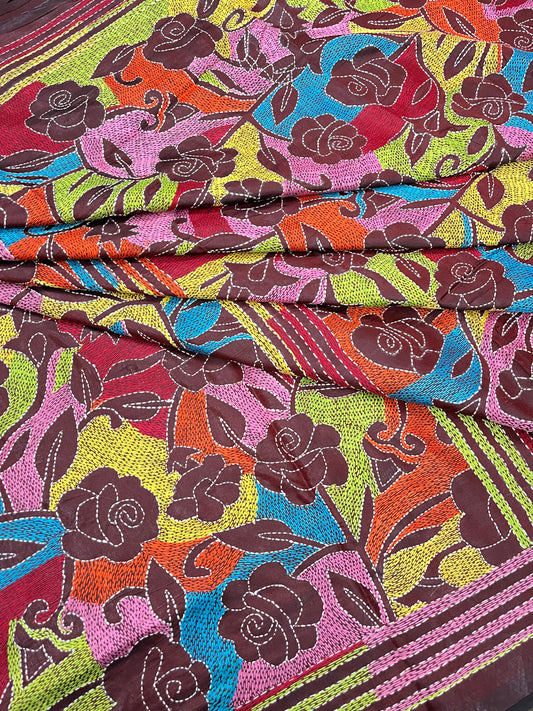 GULAABO Kanthawork Saree