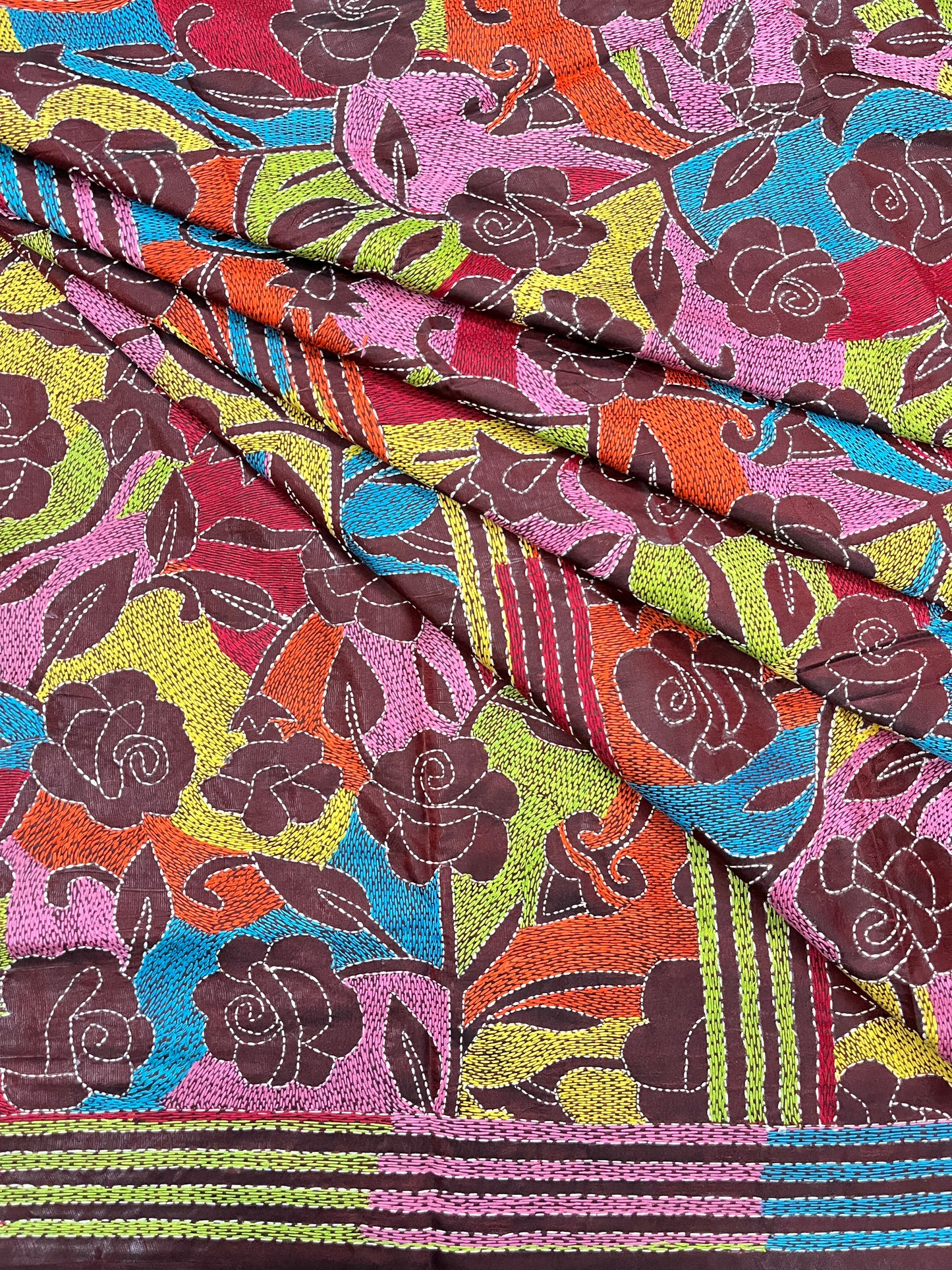 GULAABO Kanthawork Saree