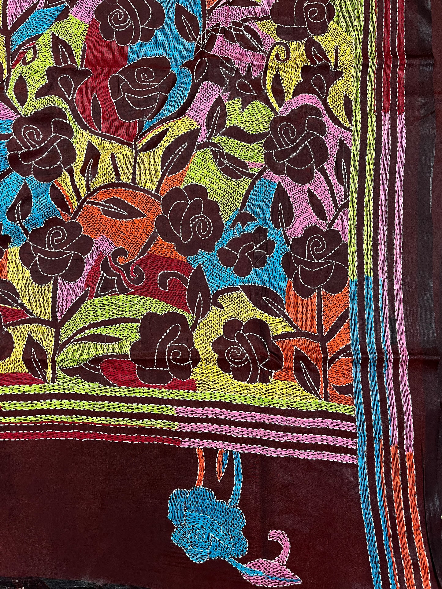 GULAABO Kanthawork Saree
