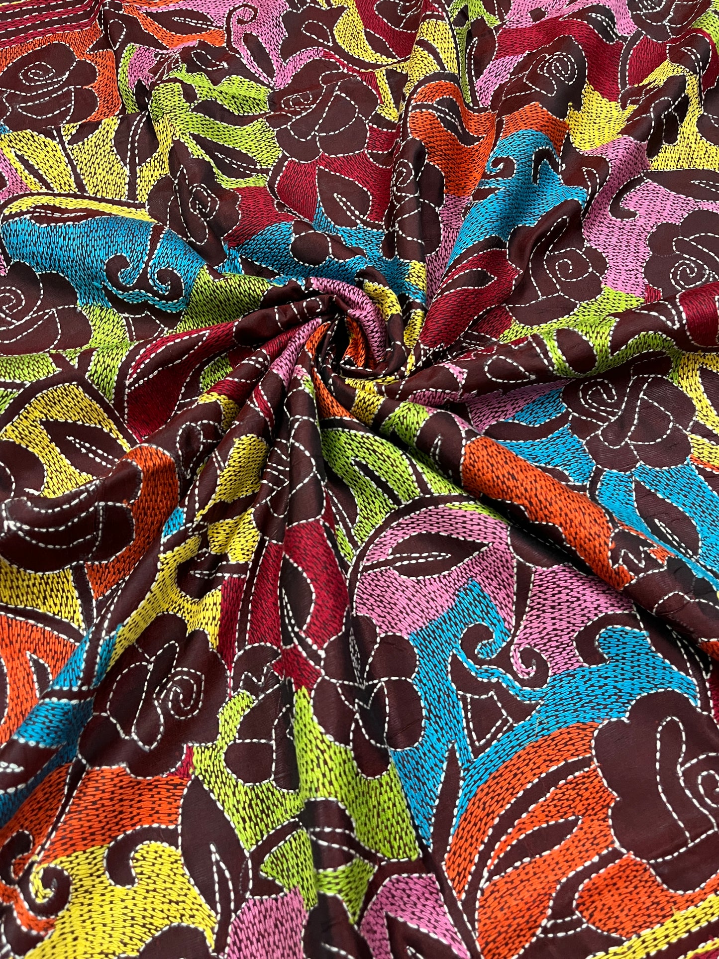 GULAABO Kanthawork Saree