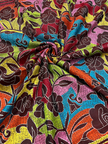 GULAABO Kanthawork Saree
