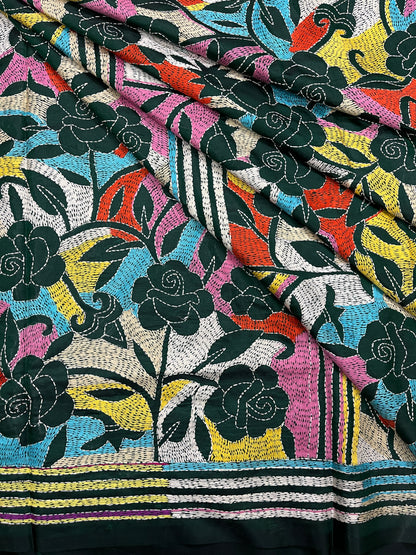 GULAABO Kanthawork Saree