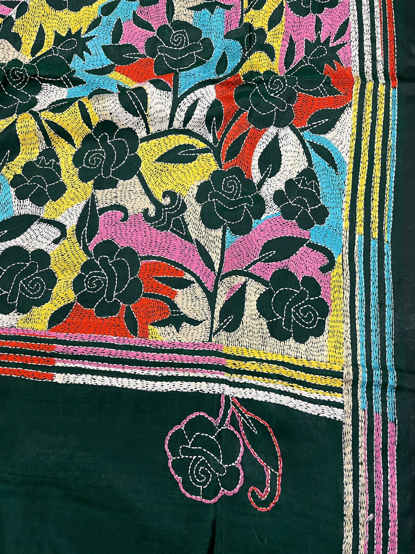 GULAABO Kanthawork Saree