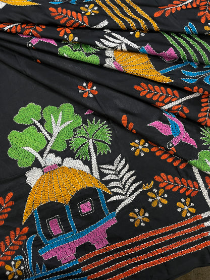 VILLAGE LOVE Kanthawork Saree