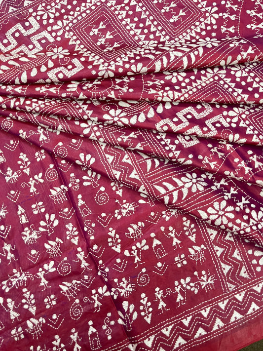 WARLI Kanthawork Saree