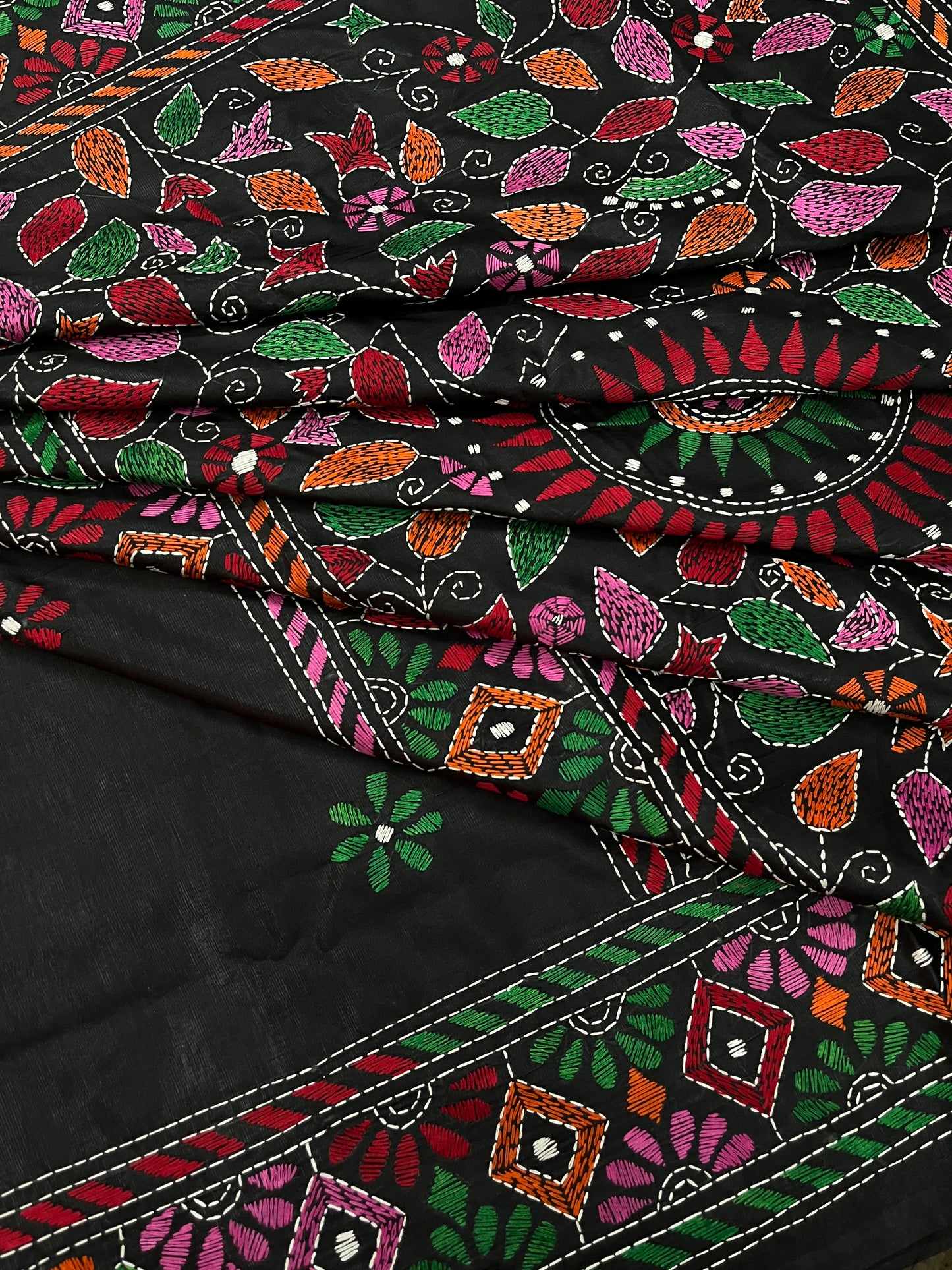 FLORAL Kanthawork Saree