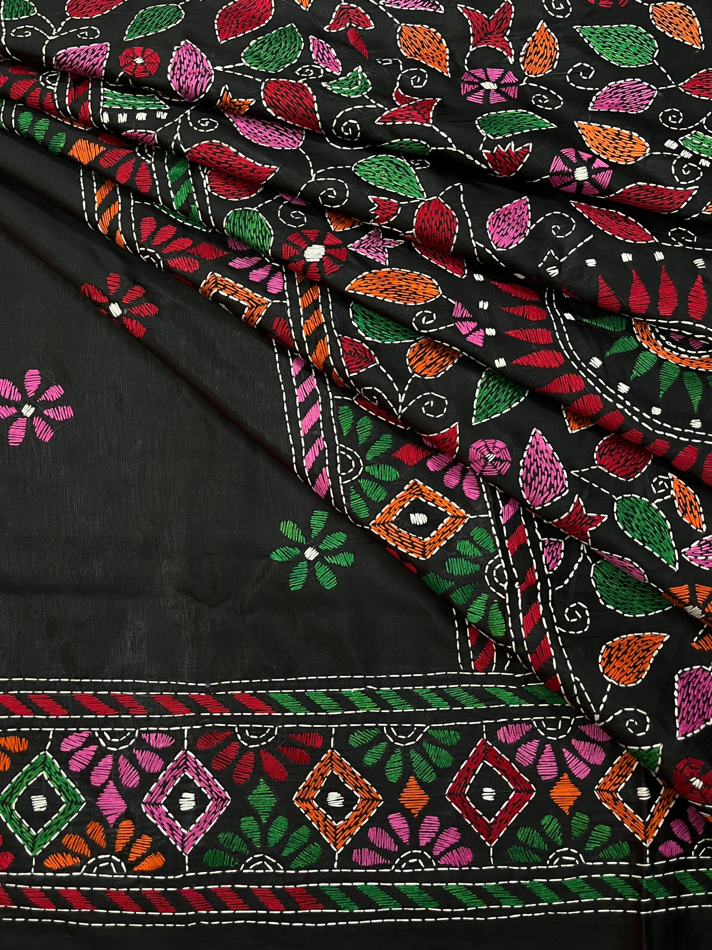 FLORAL Kanthawork Saree