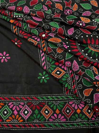 FLORAL Kanthawork Saree