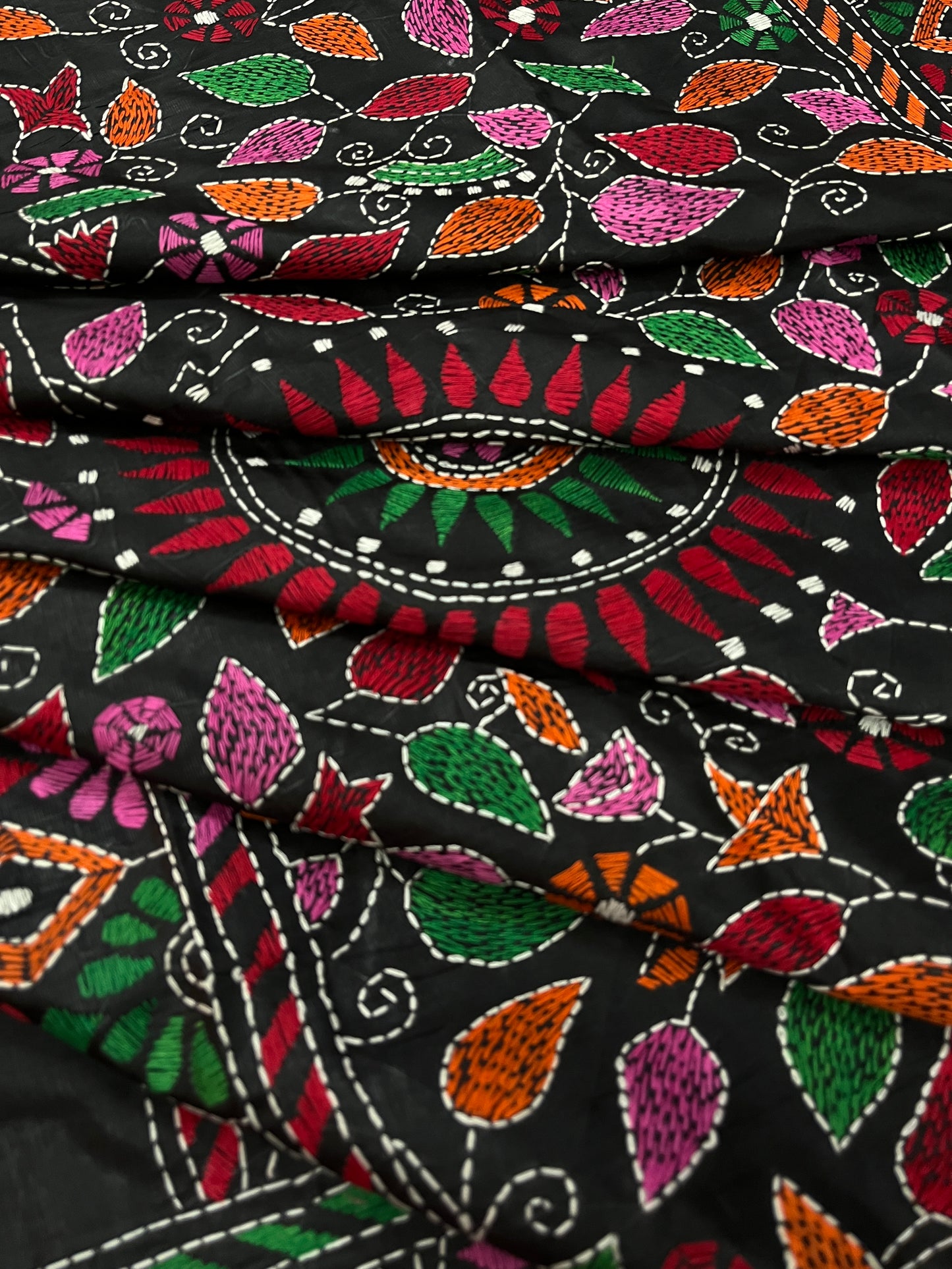 FLORAL Kanthawork Saree