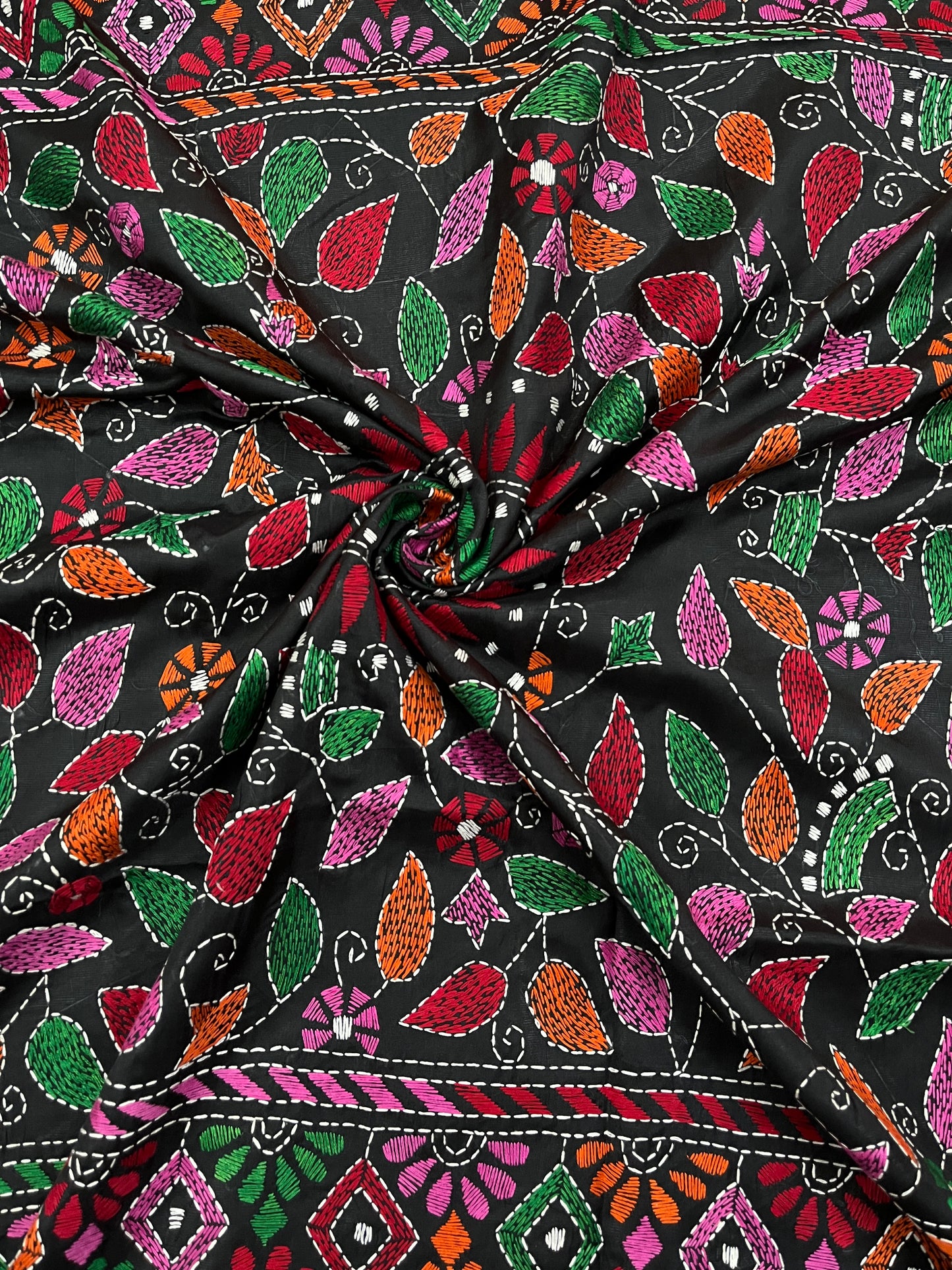 FLORAL Kanthawork Saree