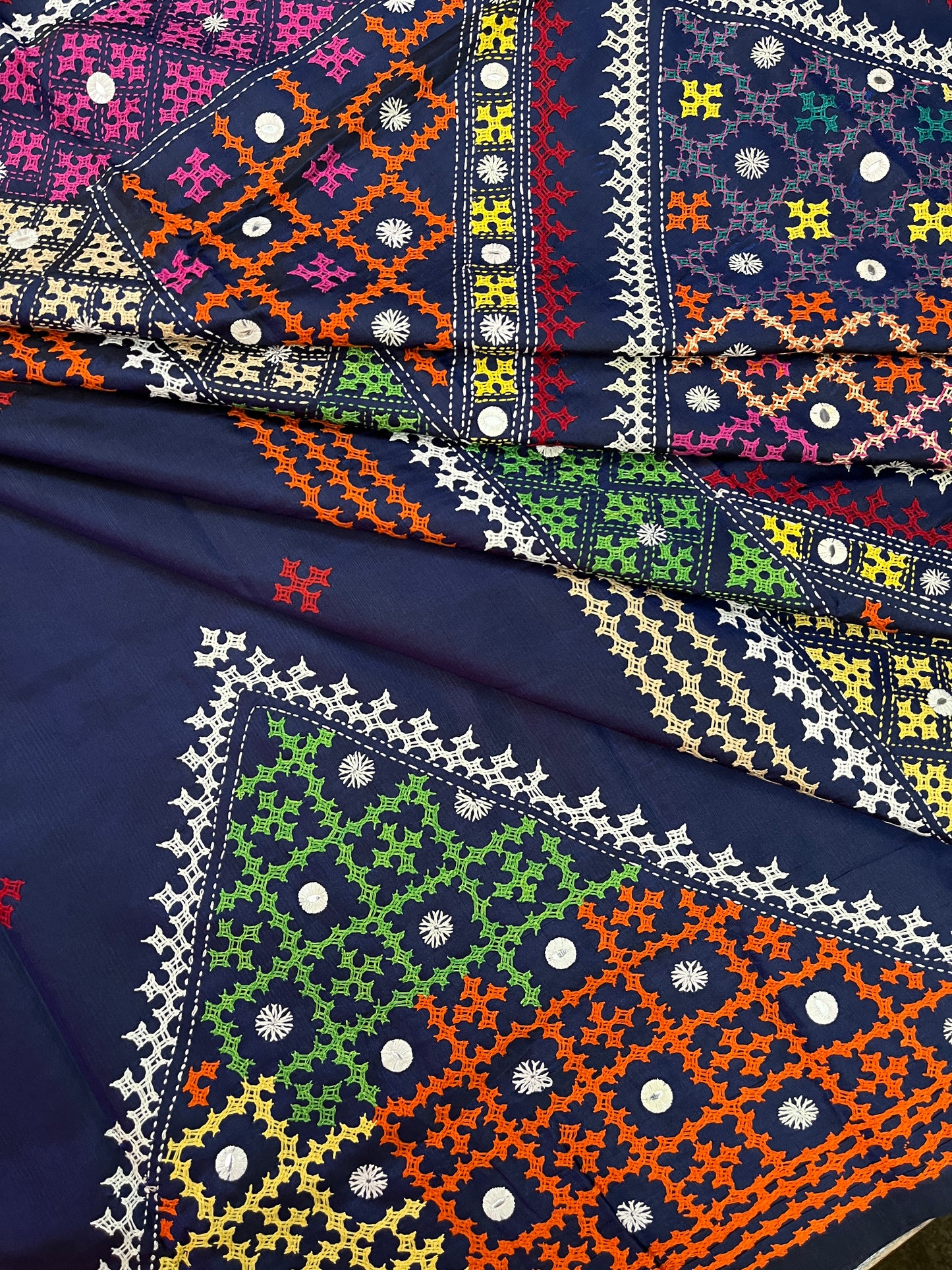 RANGEELA Kutchwork Saree