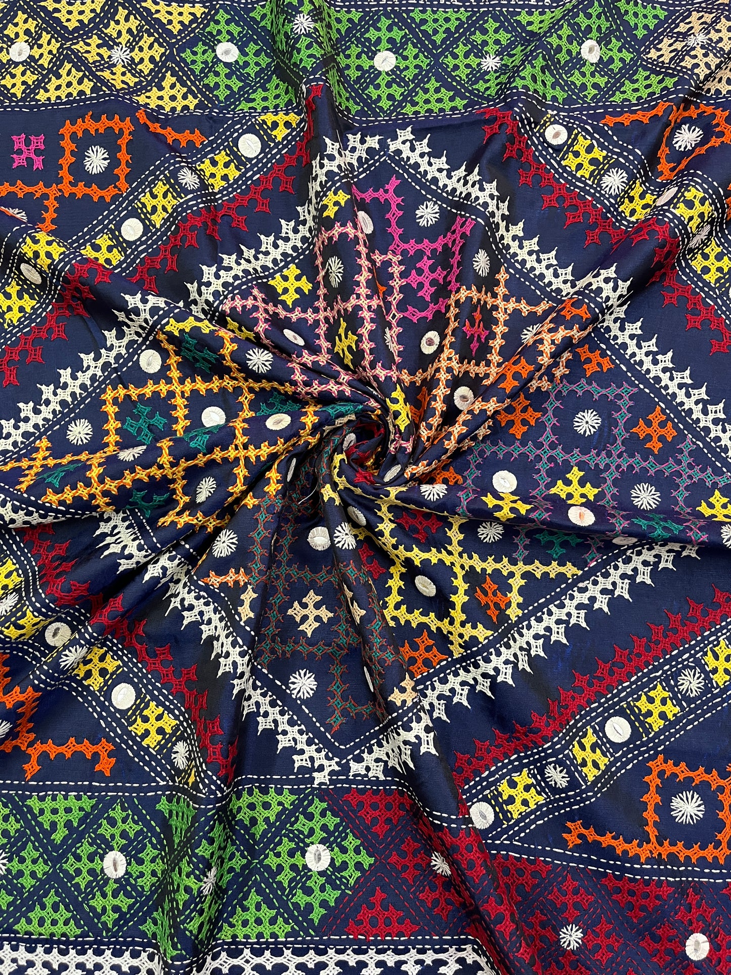 RANGEELA Kutchwork Saree