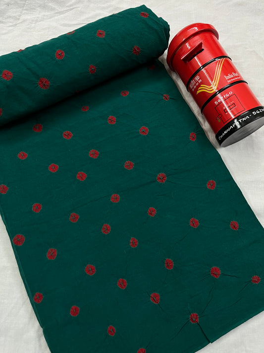 EXOTIC GREEN Bandhani Fabric