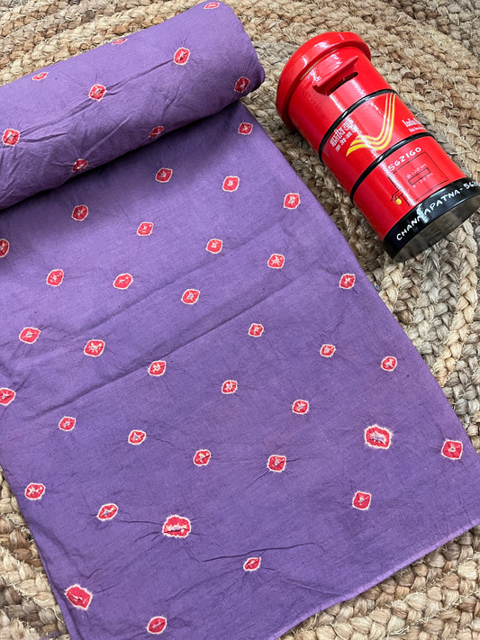 PRETTY PURPLE Bandhani Fabric