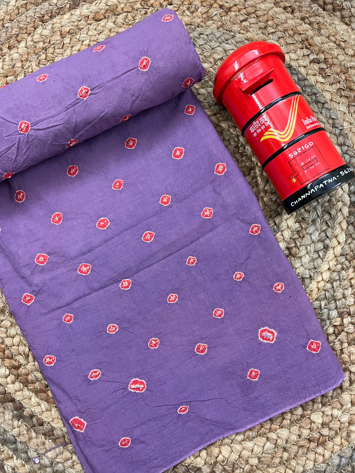 PRETTY PURPLE Bandhani Fabric