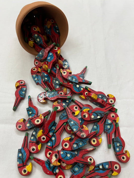 RED Parrot Buttons