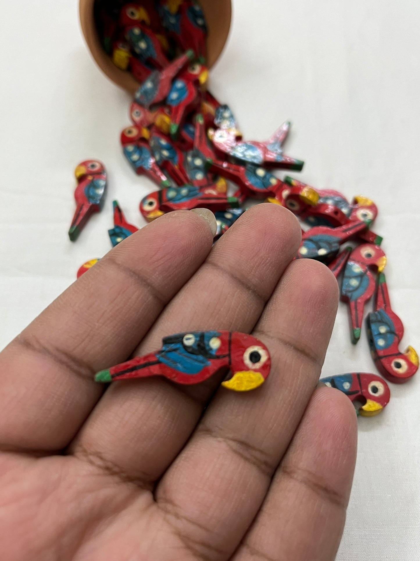 RED Parrot Buttons