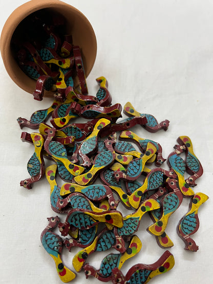MAROON Peacock Buttons