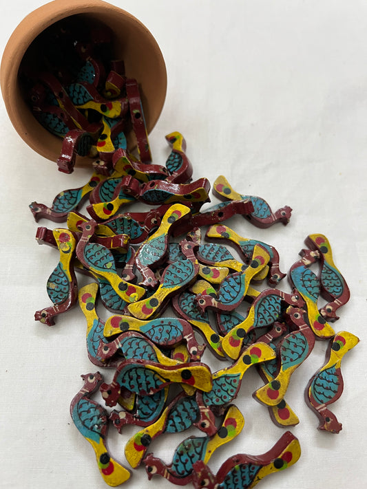 MAROON Peacock Buttons
