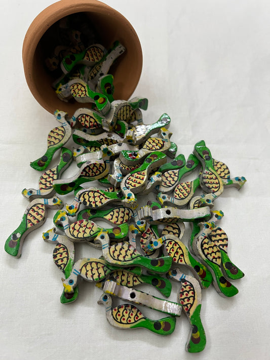 GREY Peacock Buttons