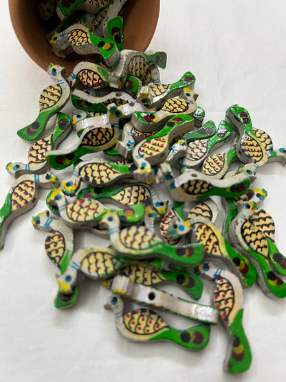 GREY Peacock Buttons