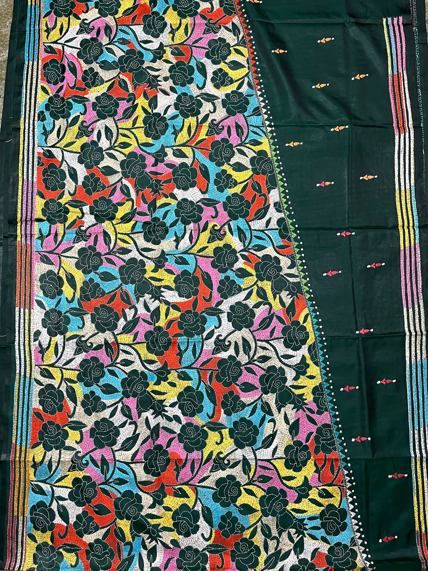 GULAABO Kanthawork Saree