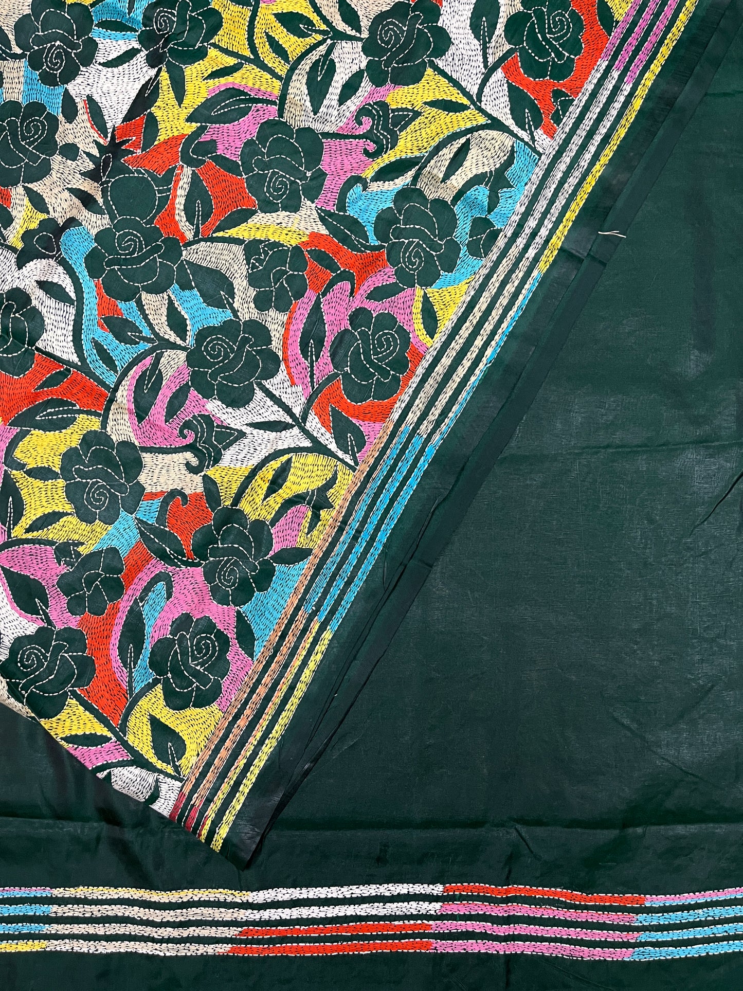 GULAABO Kanthawork Saree