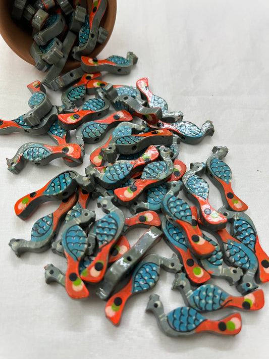 BLUE Peacock Buttons