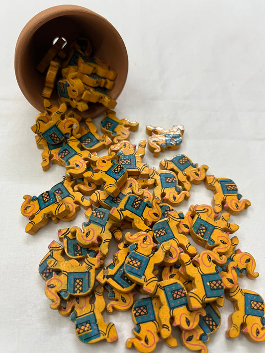 YELLOW Elephant Buttons