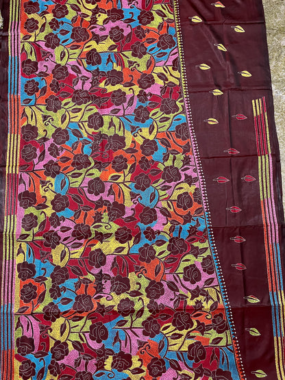GULAABO Kanthawork Saree