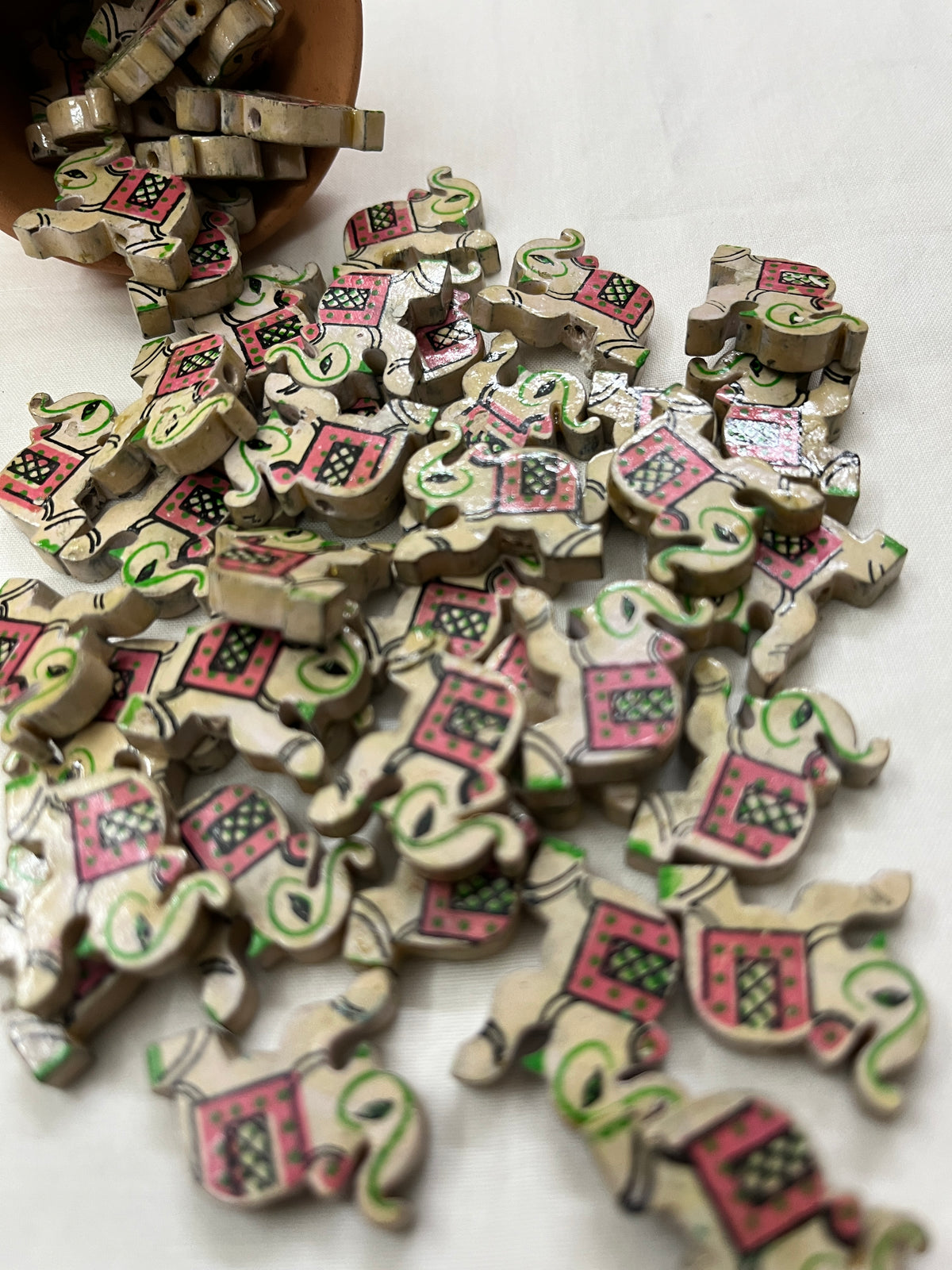 Off White Elephant Buttons
