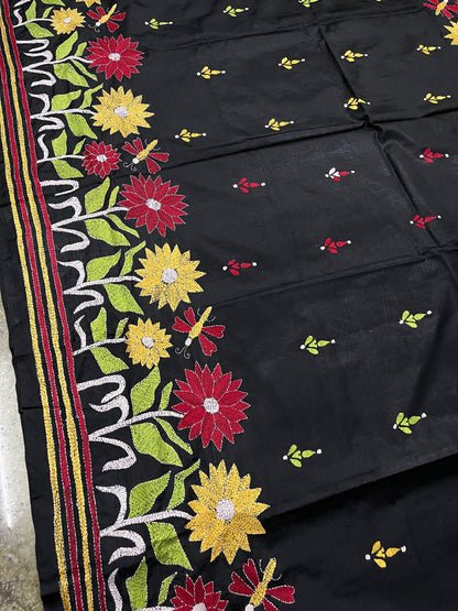 SUNFLOWER Kanthawork Saree