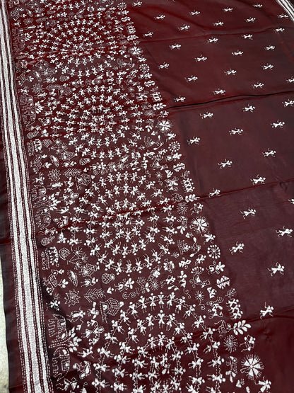 WARLI Kanthawork Saree