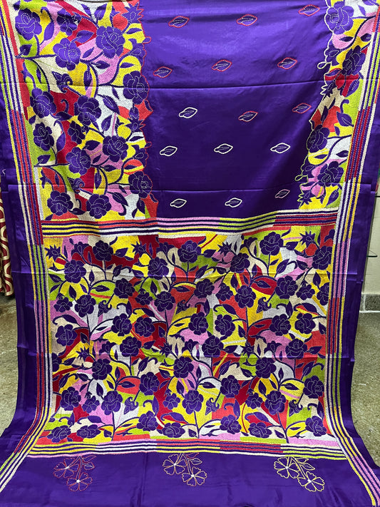 GULAABO Kanthawork Saree