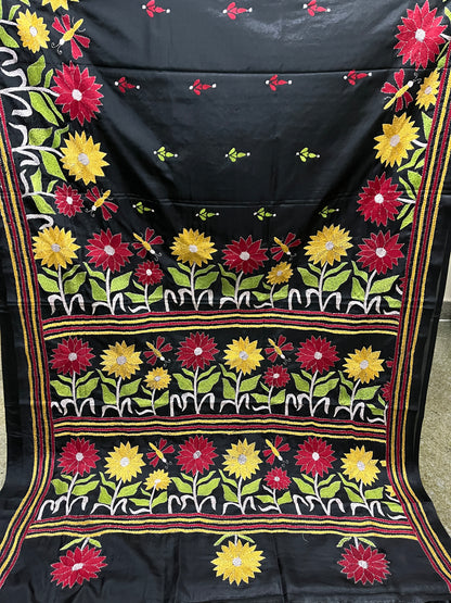 SUNFLOWER Kanthawork Saree