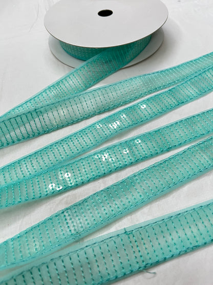 Sequins Lace - SEA BLUE