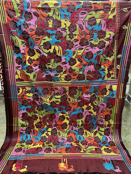 GULAABO Kanthawork Saree