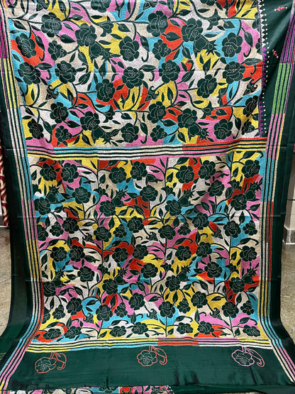 GULAABO Kanthawork Saree