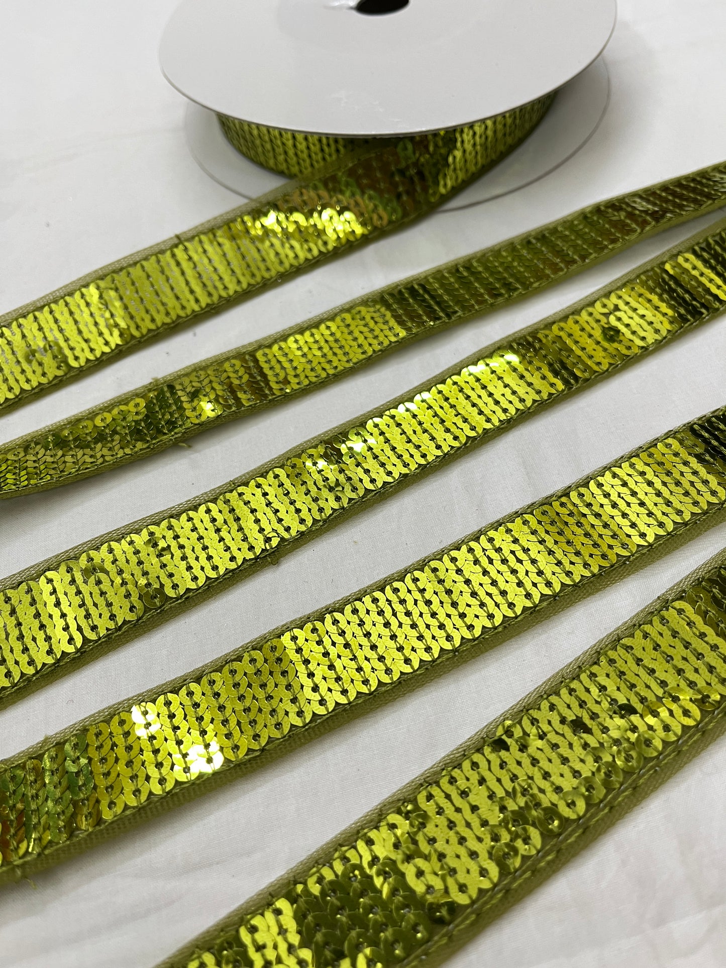 Sequins Lace - MEHNDI GREEN