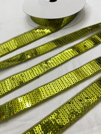 Sequins Lace - MEHNDI GREEN