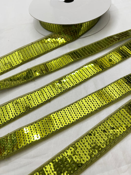 Sequins Lace - MEHNDI GREEN