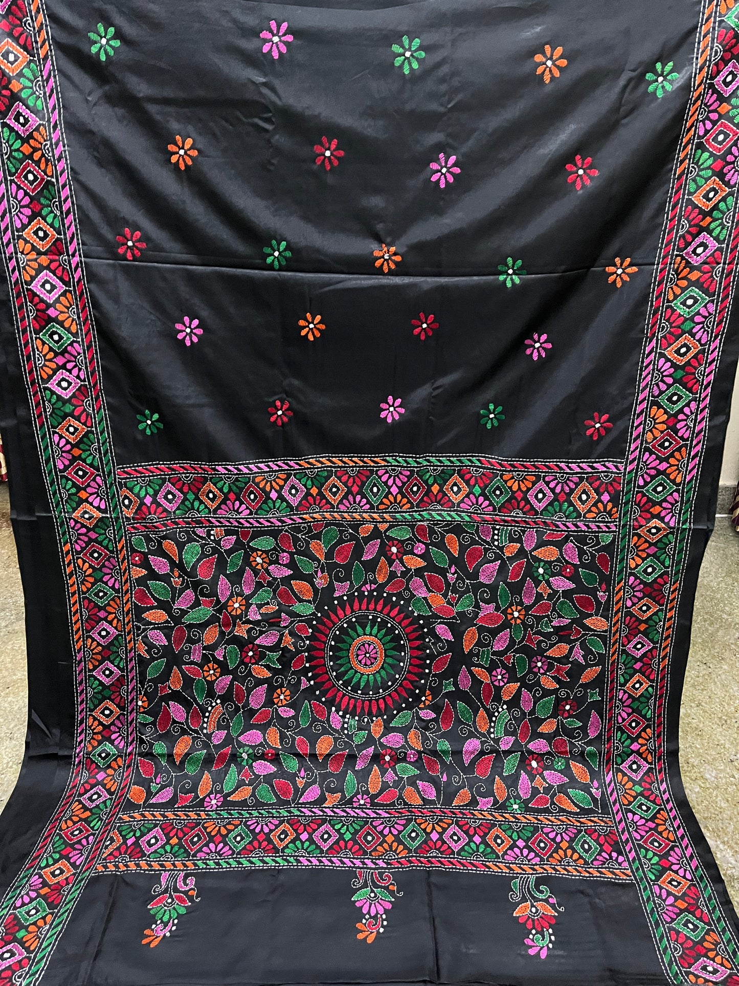 FLORAL Kanthawork Saree