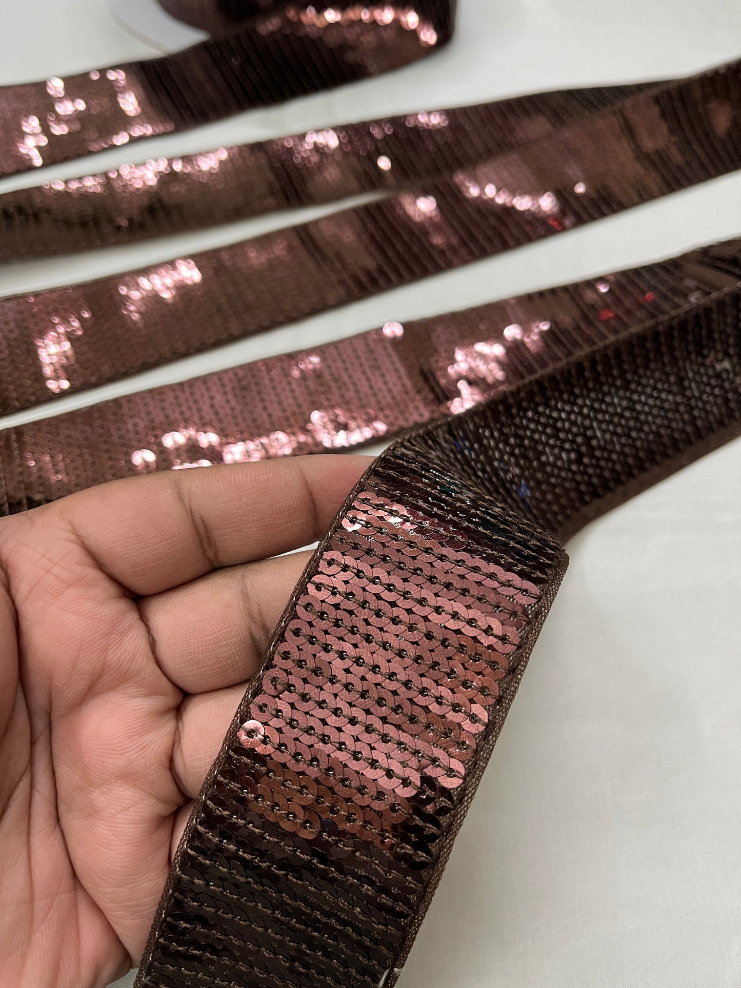 Sequins Lace - BROWN