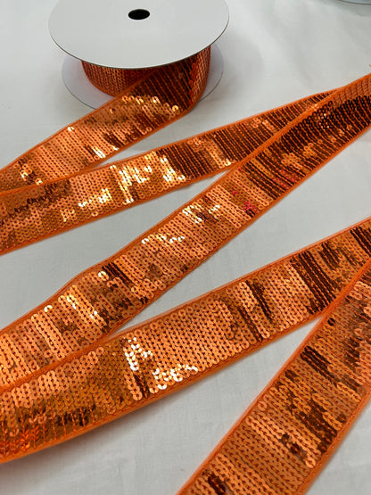 Sequins Lace - ORANGE