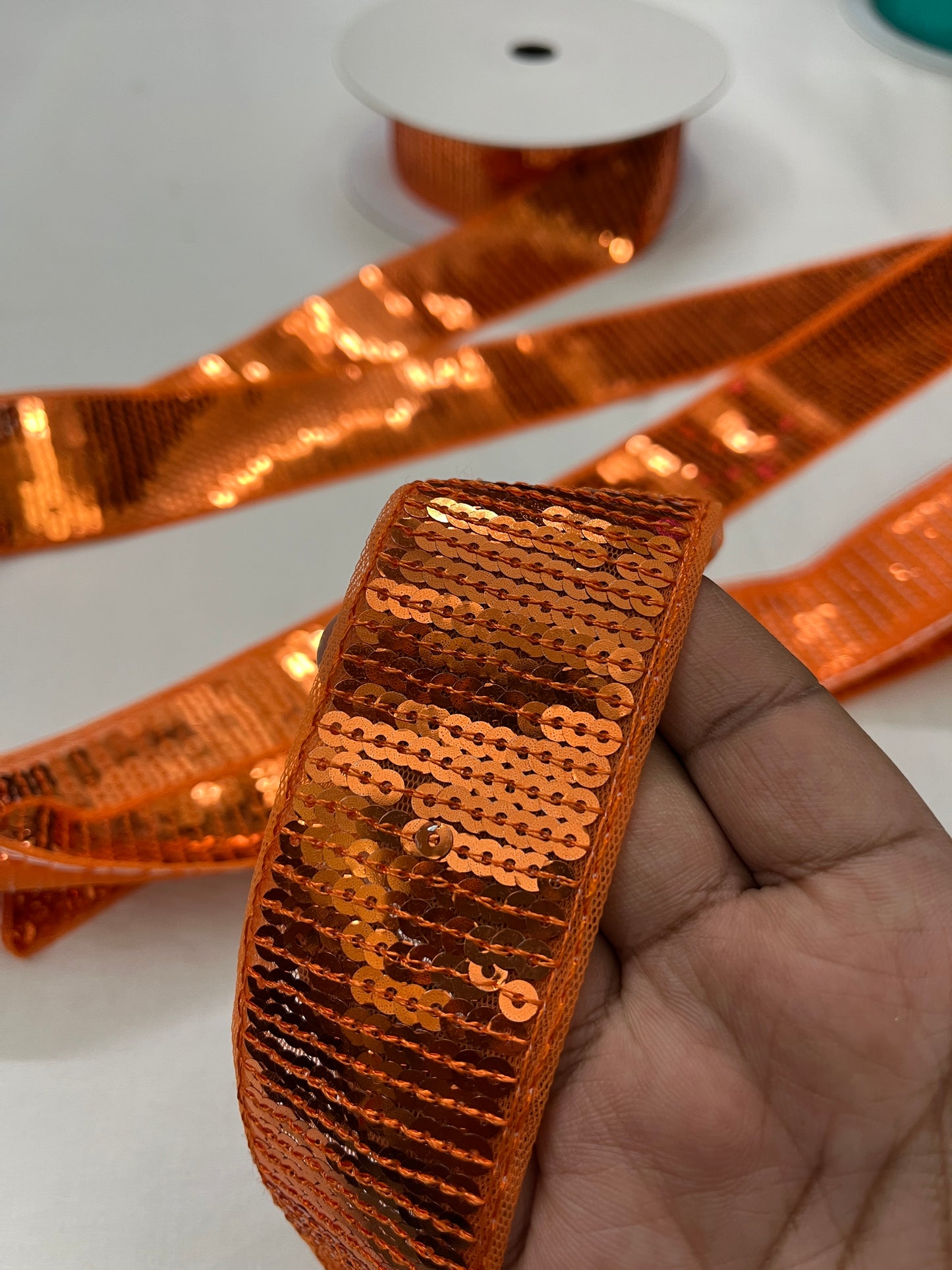 Sequins Lace - ORANGE