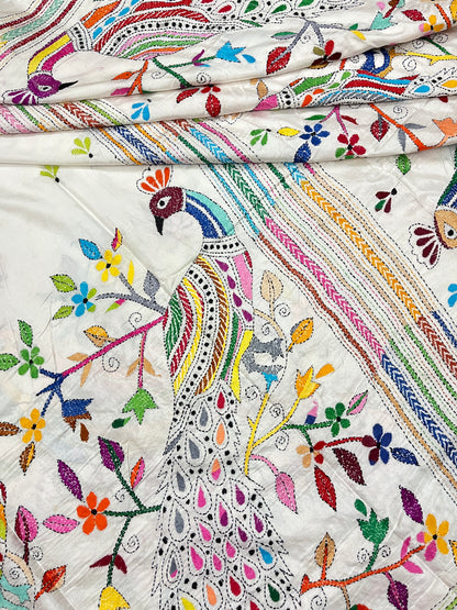 PEACOCK Kanthawork Saree
